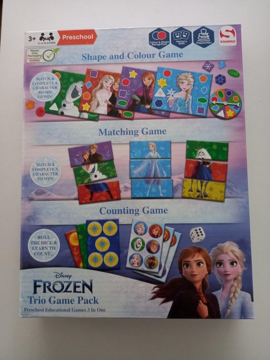 550x733-549 frozen trio game pack - 3 spelletjes in 1 - kinderspel - bordspel - Afbeelding 1