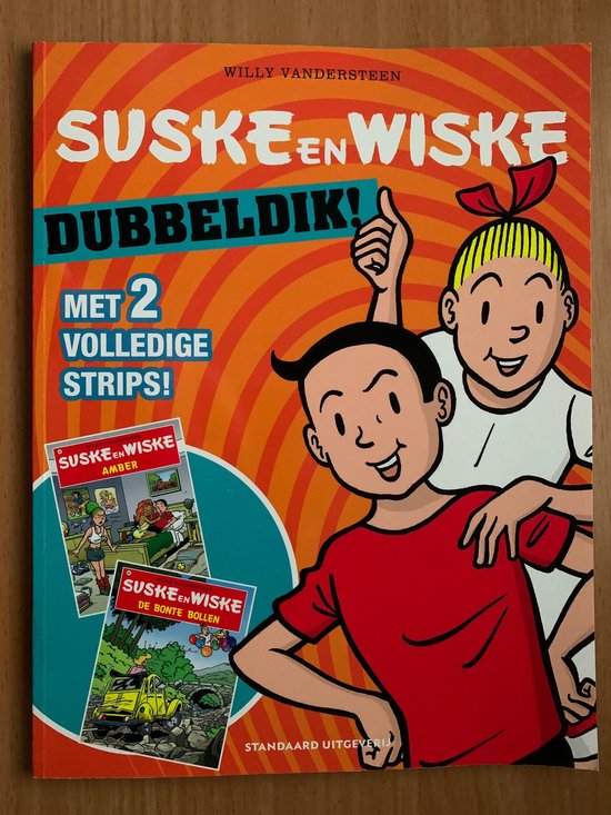 550x733-55-1 Suske en Wiske dubbeldik met 2 volledige strips: Amber - De bonte bollen - Afbeelding 1