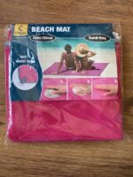 Zand- vrije rose strand mat 200 x 150 cm incl. 4 metalen ringen. | Strandlaken