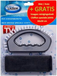 Aqualaser Grout Hero - Voegenborstel - Staalborstel - RVS - Inclusief Microvezeldoek - Afbeelding 2