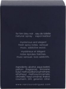 Narciso Rodriguez Bleu Noir By Narciso Rodriguez Edt Spray 50 ml   Fragrances For Men - Afbeelding 2