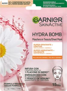 Garnier SkinActive Verzachtend en Hydraterend Tissue Masker met Kamille en Hyaluronzuur - 1 stuk