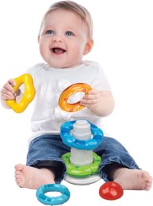 Baby Clementoni - Stapeltoren - 5 Stapelringen - Duurzaam Speelgoed - Vanaf 1 Jaar - Afbeelding 3