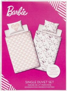 Barbie dubbelzijdig 1 persoons dekbedovertrek kinderen 140x200 - Afbeelding 2