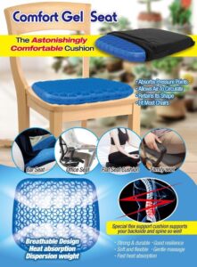 Comfort Gel Pillow Seat Blauw - zitkussen - honingraatstructuur - Afbeelding 3