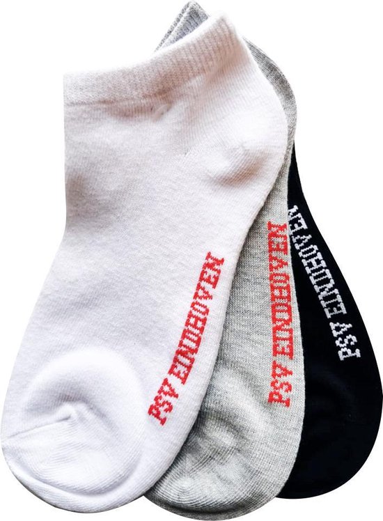 550x748-11 Psv Eindhoven Enkelsokken - 3 Paar - Maat 35-38 - Afbeelding 1