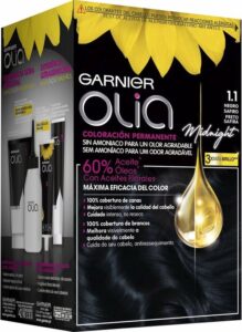 Permanent Dye Olia 1,10 Black Sapphire Garnier Ammonia-free (4 Pieces) - Afbeelding 2