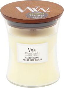 WoodWick Hourglass Medium Geurkaars - Island Coconut - Afbeelding 2