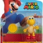 Super Mario actiefiguur - Red Koopa Troopa inclusief munt