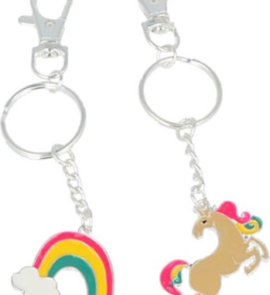 Inca Llaveros Unicornio-arcoiris Bff Set 2 Pcs