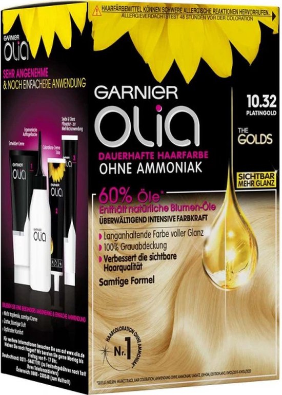 550x769-4-5 Garnier Olia Haarverf, Platingold 10.32 - Afbeelding 1