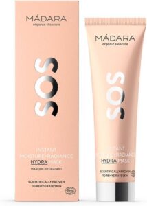 MÁDARA SOS HYDRA Mask 60 ml - extract van pioenroos - hyaluronzuur