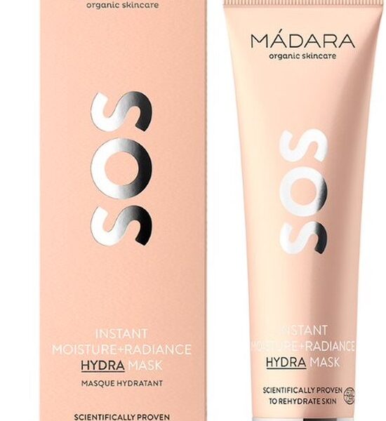 MÁDARA SOS HYDRA Mask 60 ml - extract van pioenroos - hyaluronzuur