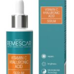 Remescar Vitamine C Serum met Hyaluronzuur - Herstellende en hydraterende serum, Gezichtsverzorging collageen serum voor een stralende huid, met Microbiome Technologie, 30 ml