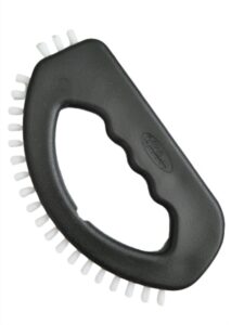 Voegenborstel zwart met ergonomische handgreep - voegen reinigen schoonmaken - Afbeelding 2