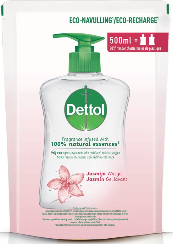 550x776-39 Dettol Handzeep Navulling - Jasmijn - 500ml - Afbeelding 1