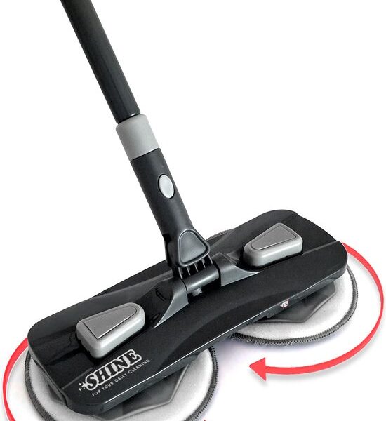 Shine Cyclonische Mop - Roterende dweil voor vloeren en ramen - Inclusief wasbare pads