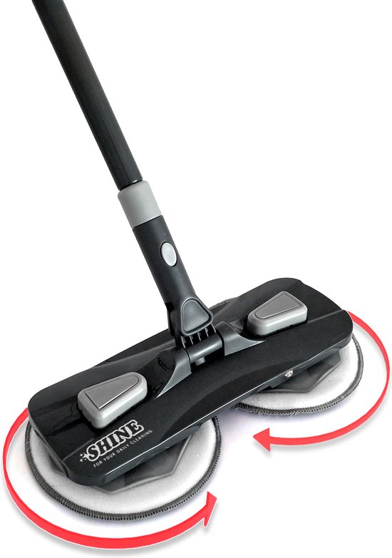550x783-7 Shine Cyclonische Mop - Roterende dweil voor vloeren en ramen - Inclusief wasbare pads - Afbeelding 1