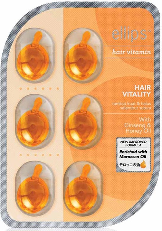 550x783 Vitamins Ellips Hair Vitality Thermoprotective Tablets Argan Oil - Afbeelding 1
