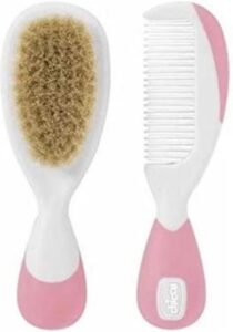 Chicco Borstel En Kam Junior Wit/roze 2-delig