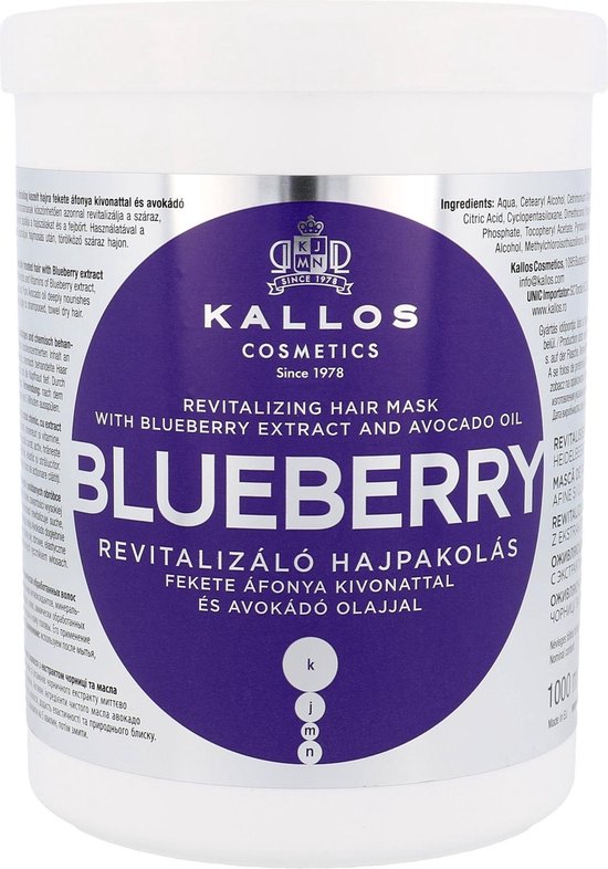550x786-52 Revitaliserend Masker Kallos Cosmetics Blueberry 1 L - Afbeelding 1