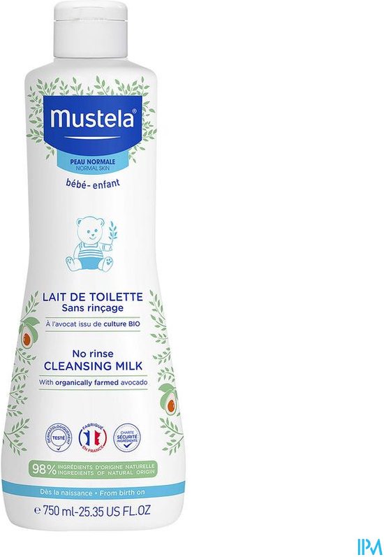 550x797-2 Mustela Cleansing Milk Dry Skin 750ml - Afbeelding 1