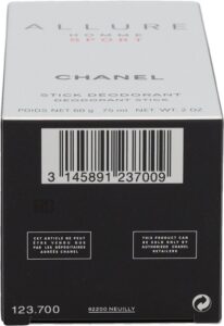 Chanel Allure Homme Sport 75 Ml  60 G Men Stick Deodorant - Afbeelding 3