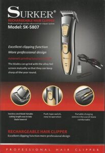 Surker Precisie Haar En Baard Trimmer SK-5807 - Afbeelding 4