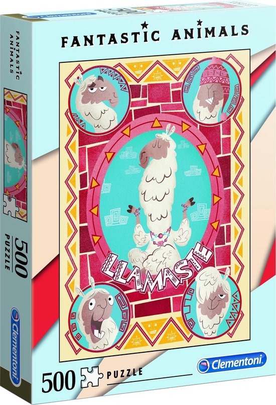 550x806-44 Clementoni - Fantastic Animals puzzel - LLamaste - 500 stukjes, puzzel volwassenen - Afbeelding 1
