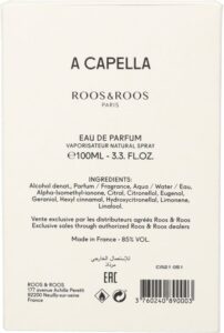 Roos & Roos A Capella Eau de Parfum Spray 100 ml - Afbeelding 4