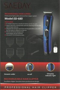 Saeday Haar En Baard Trimmer SD-680 - Oplaadbaar - Afbeelding 2