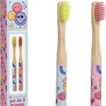 Take Care Smiley Word - Bamboo - Tandenborstel - 2 x