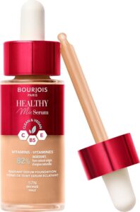 Bourjois Healthy Mix - 57N - Bronze, Serum Foundation, laat de huid onmiddellijk stralen, hydrateert tot 24 uur lang, vegan formule, dauwachtige finish, houdt de hele dag lang, 30 ml - Afbeelding 12