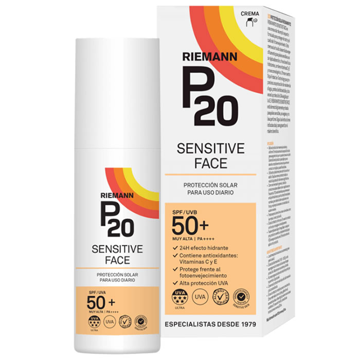 5701943102787 Riemann P20 Protección Solar Sensitive Face Spf50+ 50g - Afbeelding 1