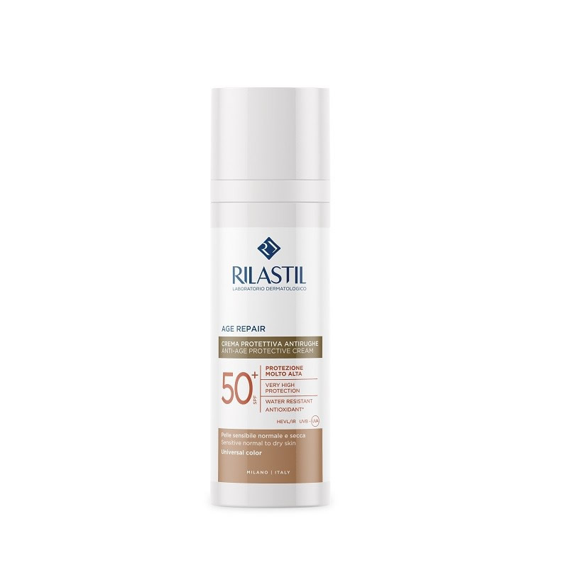 8055510242923 Rilastil Sun System Age Repair Colour Spf 50+ 50ml - Afbeelding 1