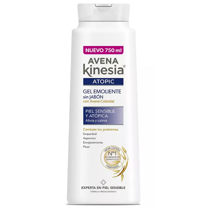 8411135006225 Avena Kinesia Atopic Soap Free Emollient Gel 750ml - Afbeelding 1