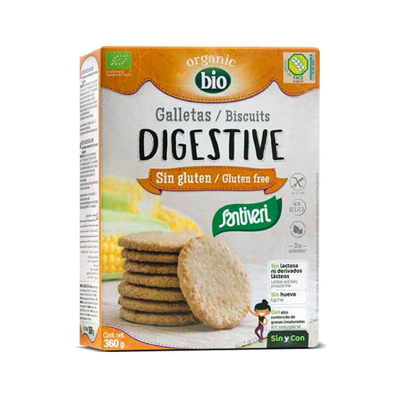 8412170034662 Santiveri Digestive Biscuits Gluten Free 360g - Afbeelding 1
