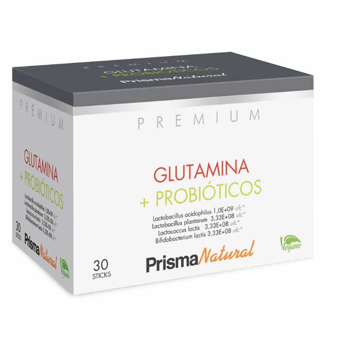 8437010199837_1 Prisma Natural Glutamine + Probiotics 30 Sticks x 4.37g - Afbeelding 1