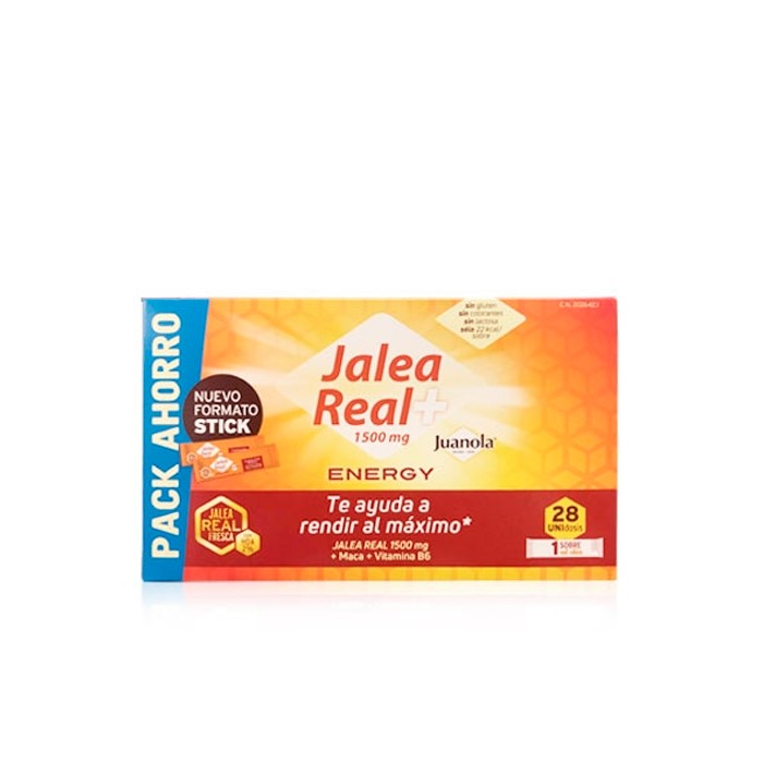 8470002026421 Juanola Royal Jelly Energy Sticks 28 U - Afbeelding 1