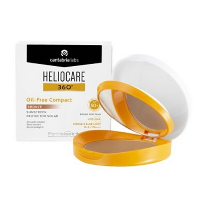 8470002141452 Heliocare 360º Color Compact Oil-Free Bronze 10g - Afbeelding 1