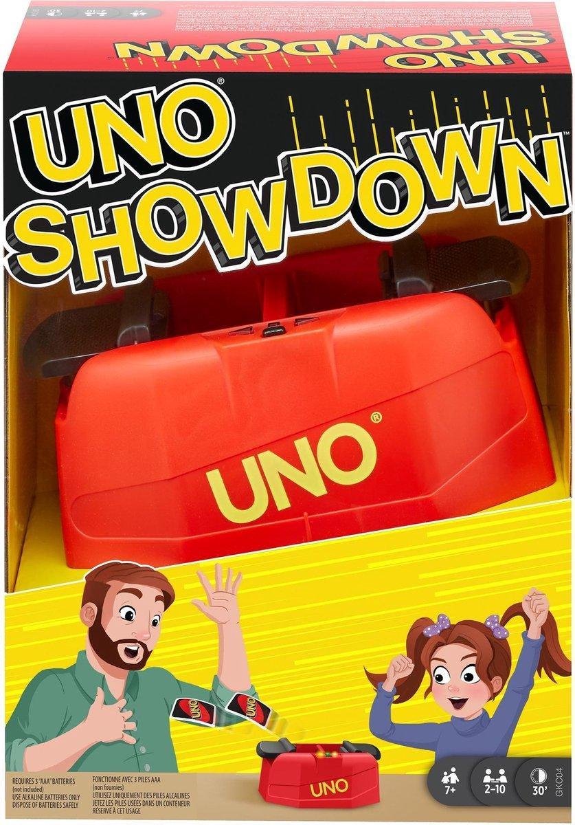 8945005004498 Uno Showdown Kaartspel - Inclusief Kaarten - Excl. Batterijen - Afbeelding 1