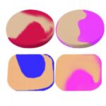 Anina Beauty Sponge Make-Up Reiniging Sponsjes (2 Ronde + 2 Vierkante Vorm) - 3640