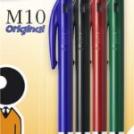 Balpen Bic M10 assorti medium blister - 4 Pennen