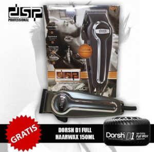 DSP Salon Professional Bekabeld Haar En Baard Trimmer F-90037 Heavy Duty + Gratis Dorsh D1 Haarwax 150 ml