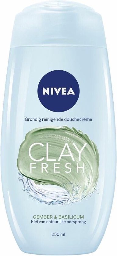 oQzmxCJZ-384x840-1-1 NIVEA Clay Fresh Douchegel Ginger en Basil - 250 ml - Afbeelding 1