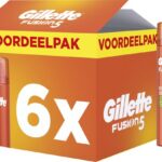 Gillette Fusion Scheergel - Met Amandelolie - Voor De Gevoelige Huid - voordeelverpakking 6 x 200ml