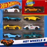 Hot Wheels - Basisset van 8 Auto’s en Trucks - Schaal 1:64 - Speelgoedvoertuig