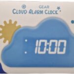 Silvergear blauwe wolk wekker inclusief temperatuur en datum - Werkt op accu