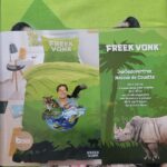 Freek Vonk dekbedovertek - groen 140 x 200 cm met kussensloop 60 x 70 cm - Freeks dieren wereld dekbedhoes - eenspersoon dekbed