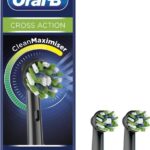 Oral-B CrossAction - Met CleanMaximiser-technologie - Opzetborstels - Zwart - 2 stuks